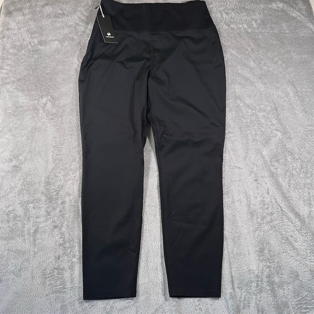 Hotsuit Women's Sauna Pants 3XL Black Stretchy Elastic Waist Loose New